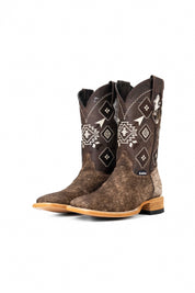 Men's Cowhide Square Toe Cowboy Boot Size 7 Box NM3