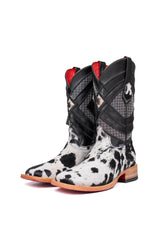 Prescott Cowhide Red Bottom Square Toe Cowboy Boot Size 6 Box TM3