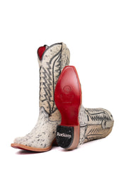 Charlotte Cowhide Red Bottom Snip Toe Cowgirl Boot Size 5.5 Box VW33