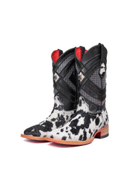 Prescott Cowhide Red Bottom Square Toe Cowboy Boot Size 8 Box TM28