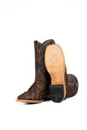 King Ranch Pirarucu Exotic Square Toe Cowboy Boot