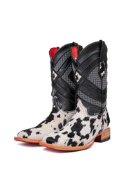 Prescott Cowhide Red Bottom Square Toe Cowboy Boot Size 8 Box TM29