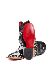 Prescott Cowhide Red Bottom Square Toe Cowboy Boot Size 6 Box TM3