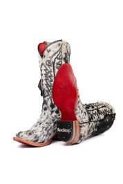 Charlotte Cowhide Red Bottom Snip Toe Cowgirl Boot Size 6 Box VW36