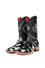 Prescott Cowhide Red Bottom Square Toe Cowboy Boot Size 8 Box TM31