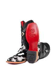 Prescott Cowhide Red Bottom Square Toe Cowboy Boot Size 8 Box TM31