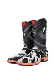 Prescott Cowhide Red Bottom Square Toe Cowboy Boot Size 8 Box TM32