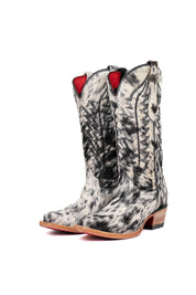 Charlotte Cowhide Red Bottom Snip Toe Cowgirl Boot Size 6 Box VW38