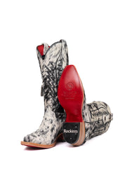 Charlotte Cowhide Red Bottom Snip Toe Cowgirl Boot Size 6 Box VW38