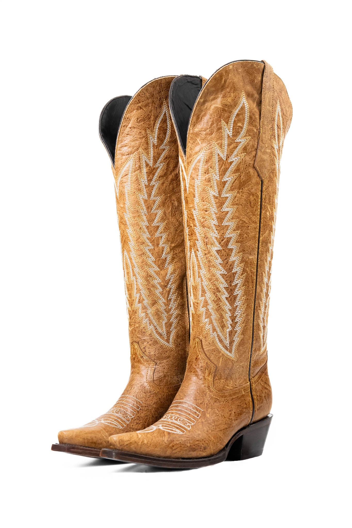 Valentina Tall Point Toe Wide Calf Friendly Cowgirl Boot