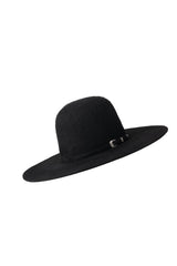 Rock'em 8X Black Grizzly Fur Open Crown Felt Cowboy Hat