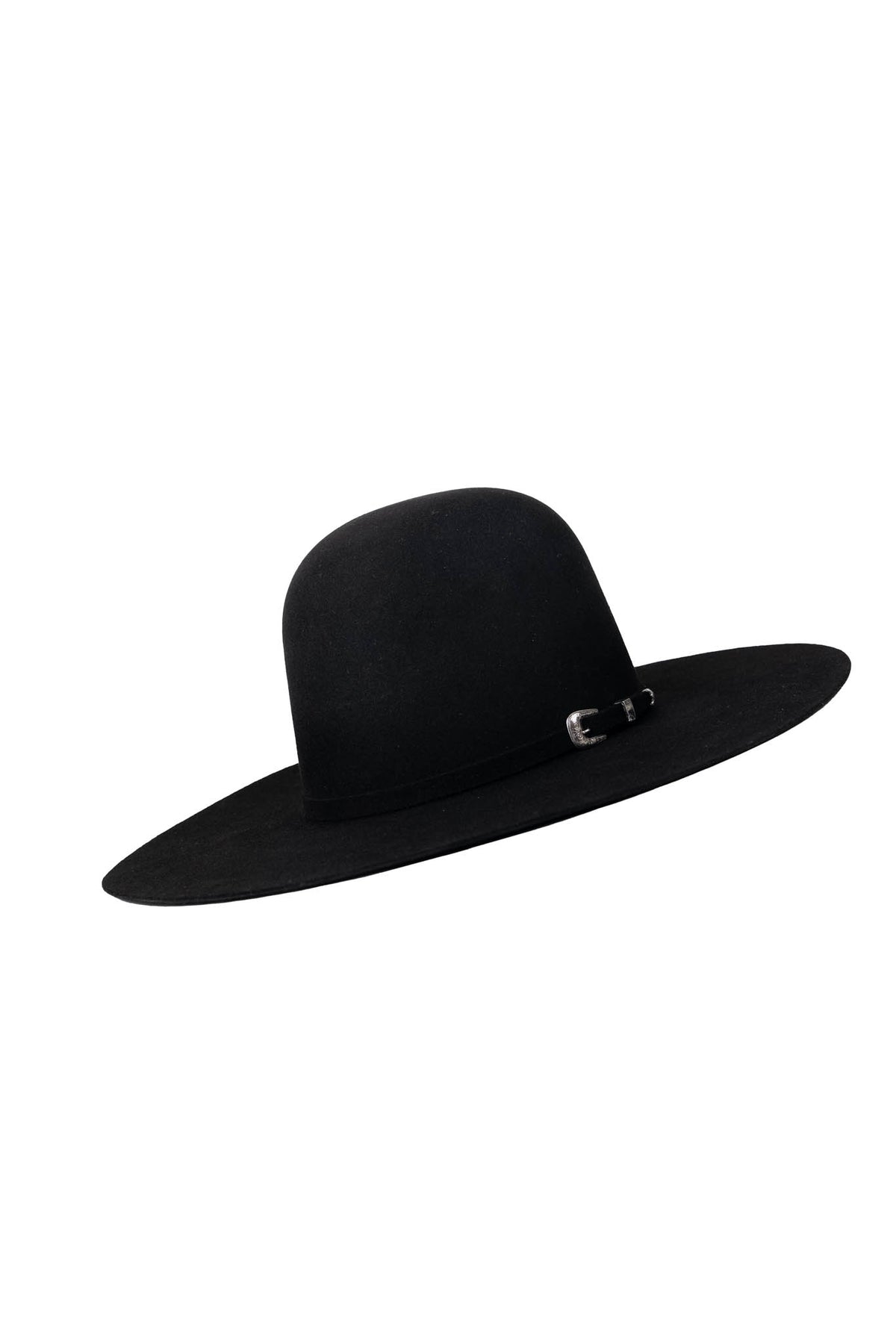 Rock'em 10X Black Beaver Open Crown Felt Cowboy Hat