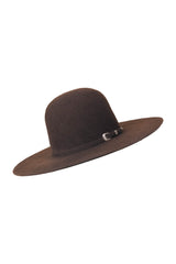 Rock'em 8X Chocolate Grizzly Fur Open Crown Felt Cowboy Hat