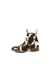 Bessero Cuero Pelo de Vaca Square Toe Botin