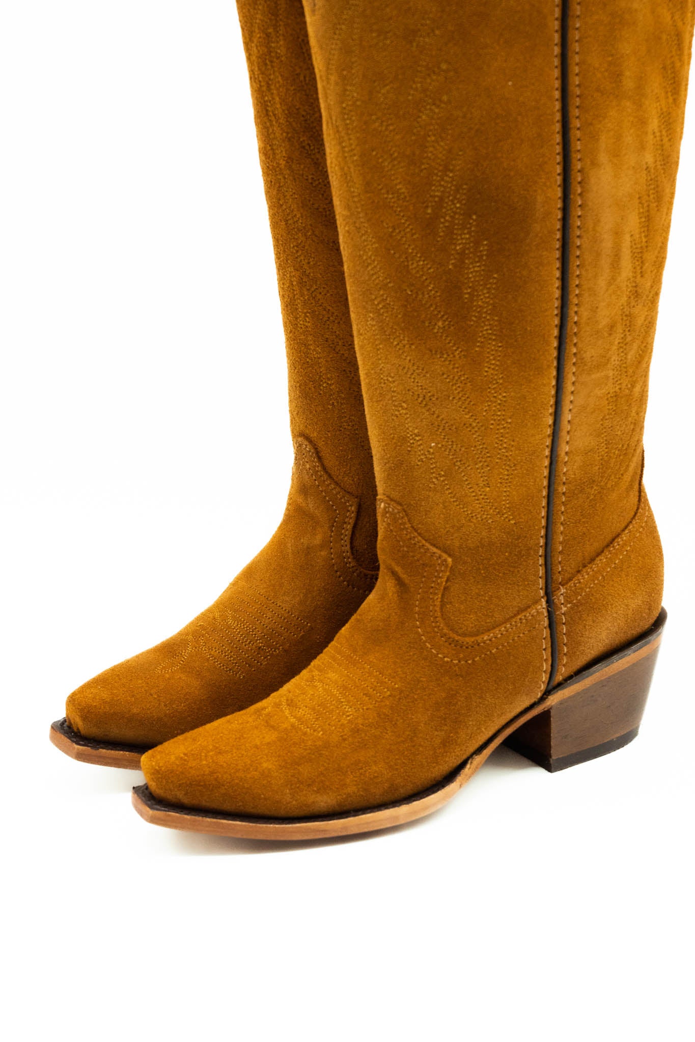 Wide calf suede knee high outlet boots