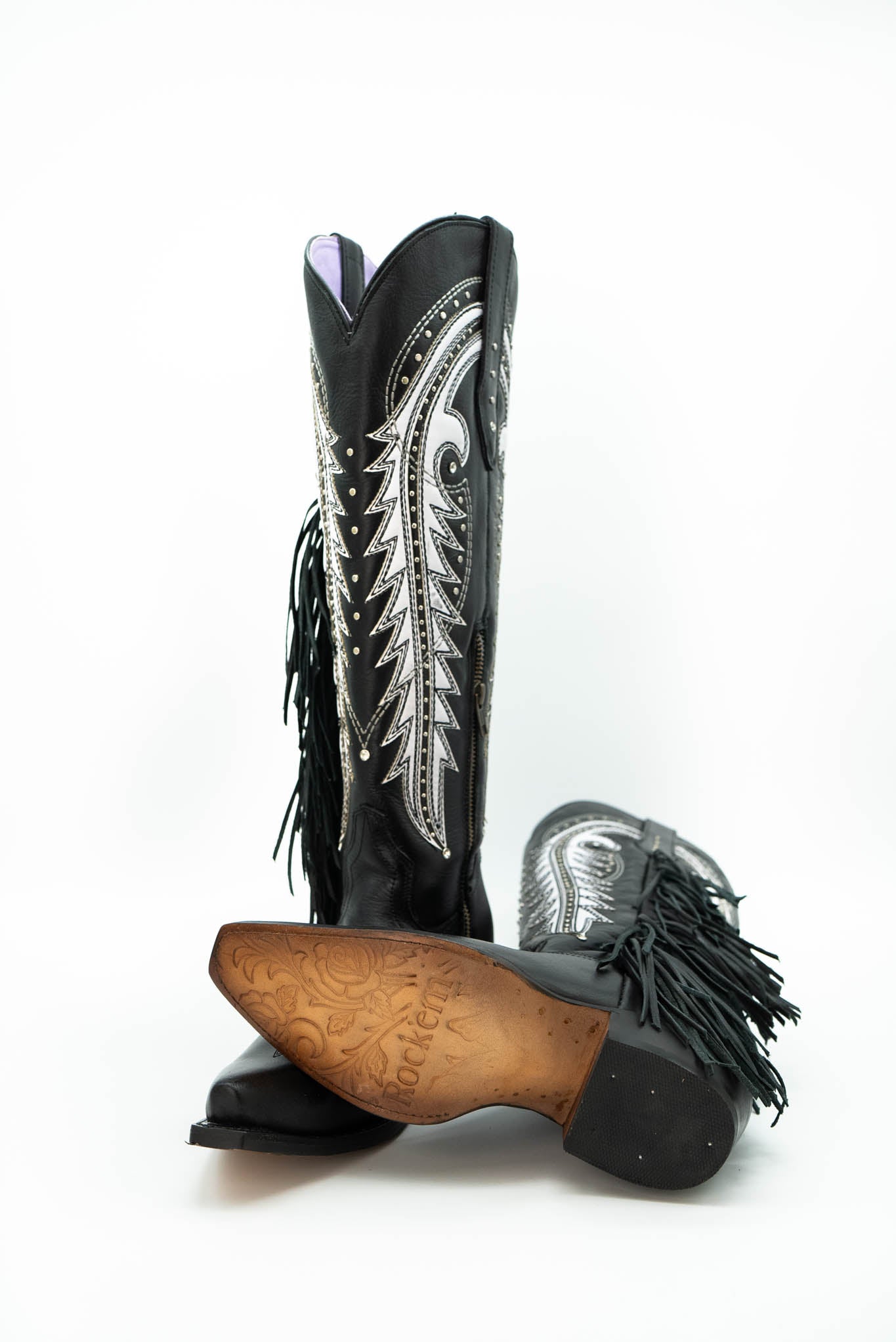 Amanda Fringe Tall Snip Toe Cowgirl Boot