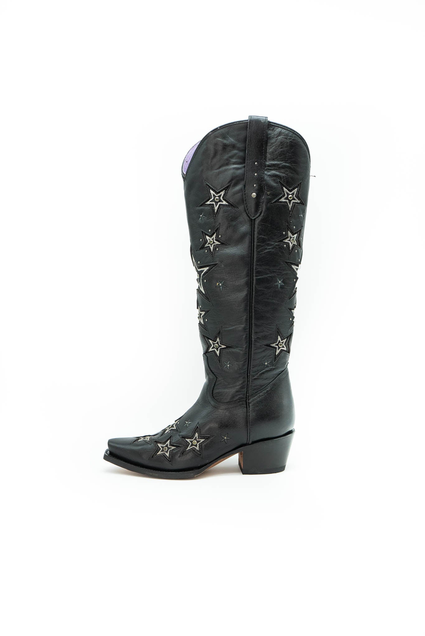 Tiany Glaseado Star Tall Snip Toe Cowgirl Boot