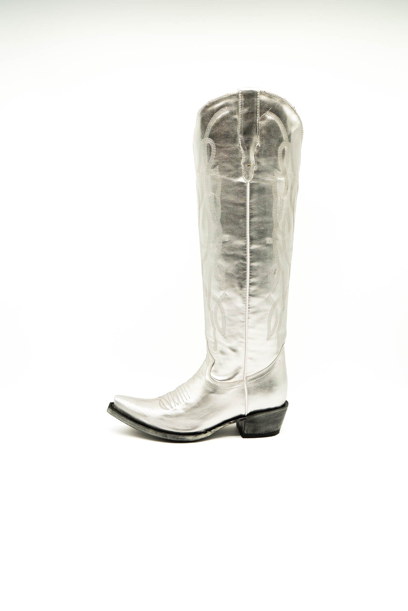 Mens silver hot sale cowboy boots