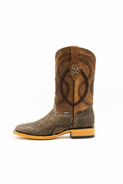 Exotic Python Square Toe Cowboy Boot