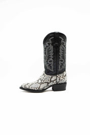 Piton Natural Round Toe Cowboy Boot