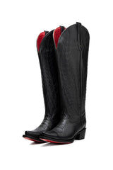 Valentina Tall Red Bottom Wide Calf Snip Toe Cowgirl Boot