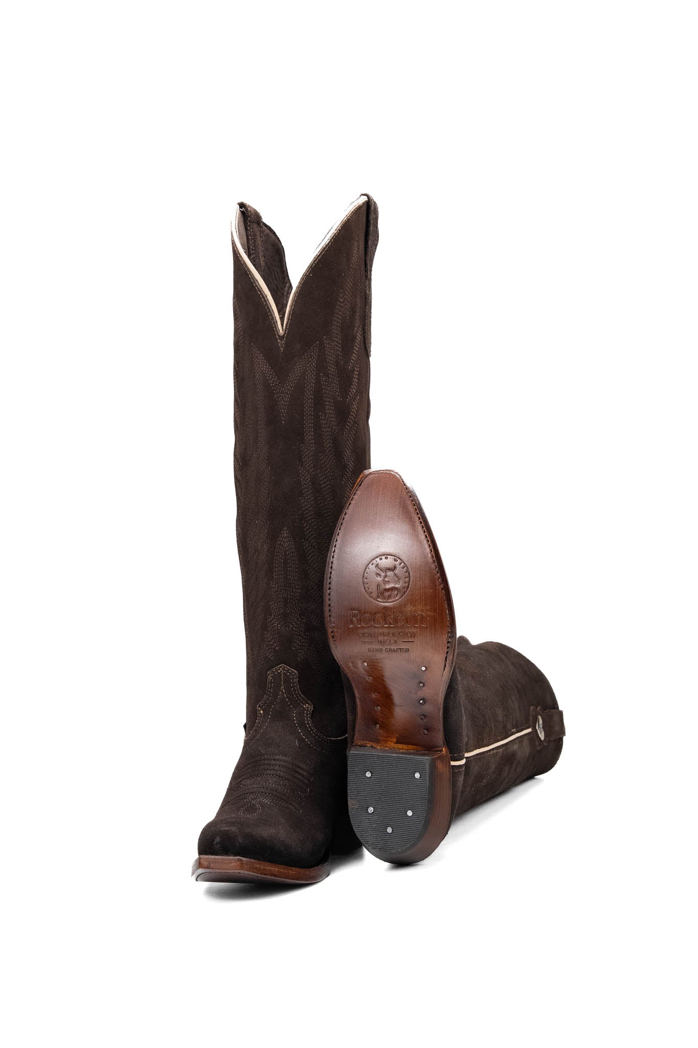Eleanor Primavera Suede Tall Snip Toe Cowgirl Boot