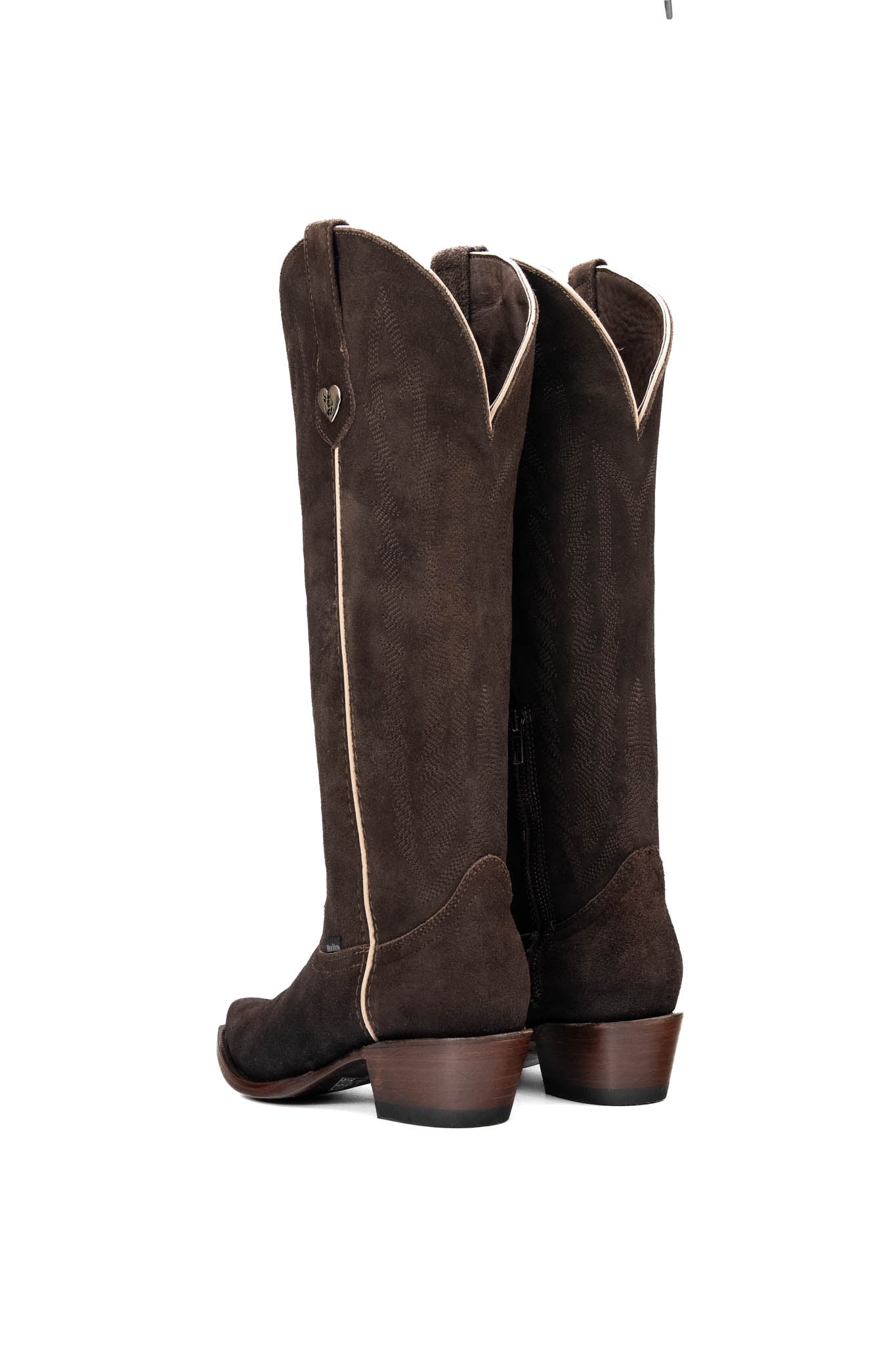 Eleanor Primavera Suede Tall Snip Toe Cowgirl Boot
