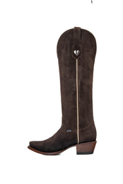 Eleanor Primavera Suede Tall Snip Toe Cowgirl Boot
