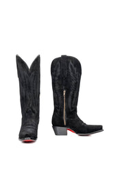 Presley Midi Red Bottom Wide Calf Snip Toe Cowgirl Boot