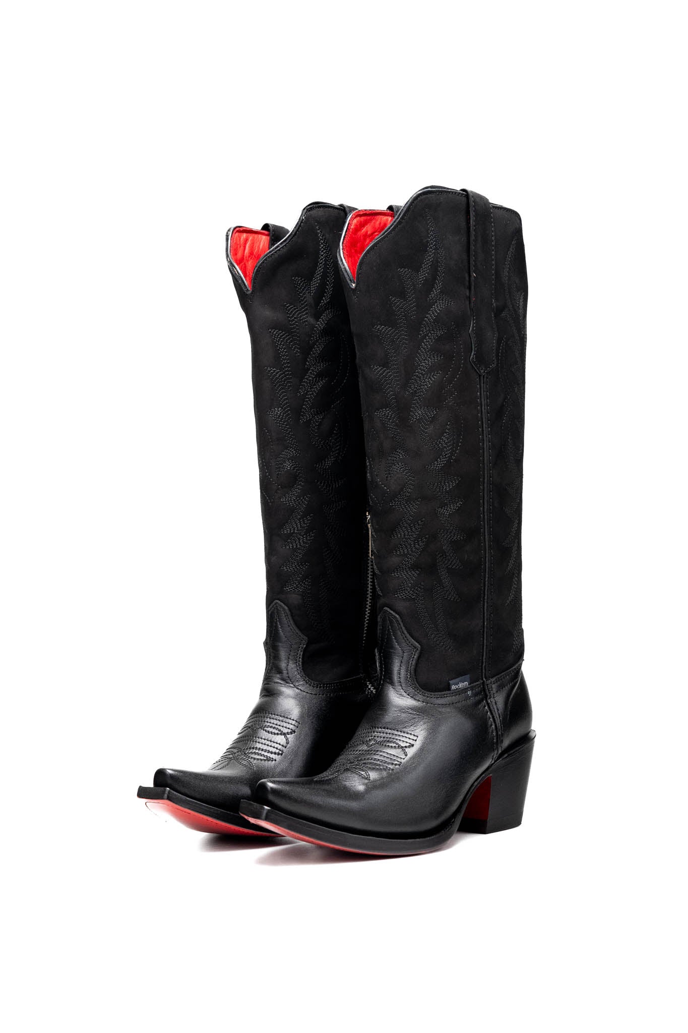 Camila Tall Red Bottom Snip Toe Cowgirl Boot