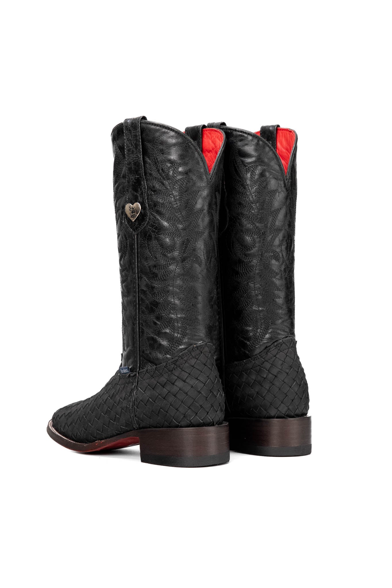 Brooklynn Woven Red Bottom Square Toe Cowgirl Boot