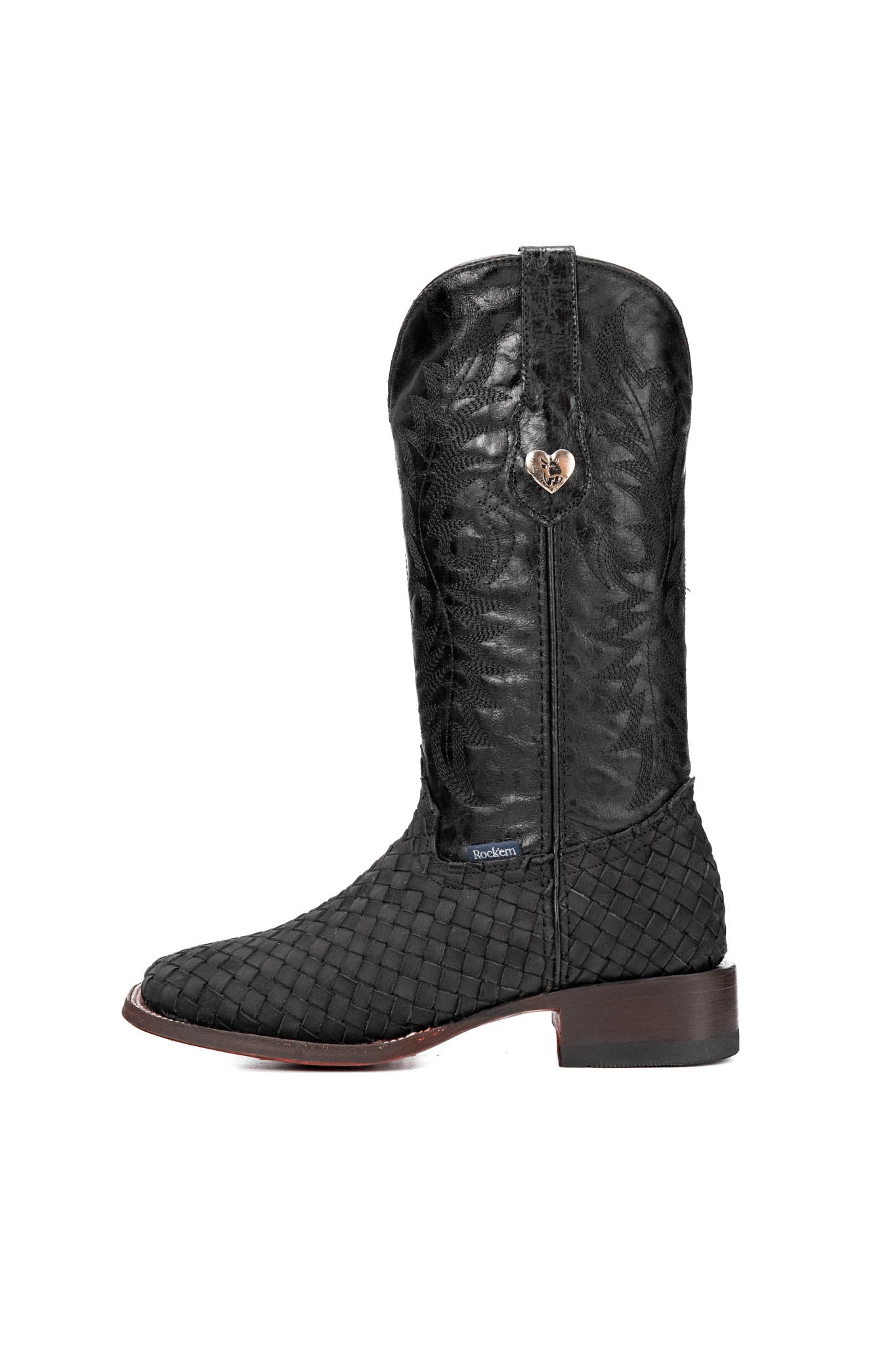 Brooklynn Woven Red Bottom Square Toe Cowgirl Boot