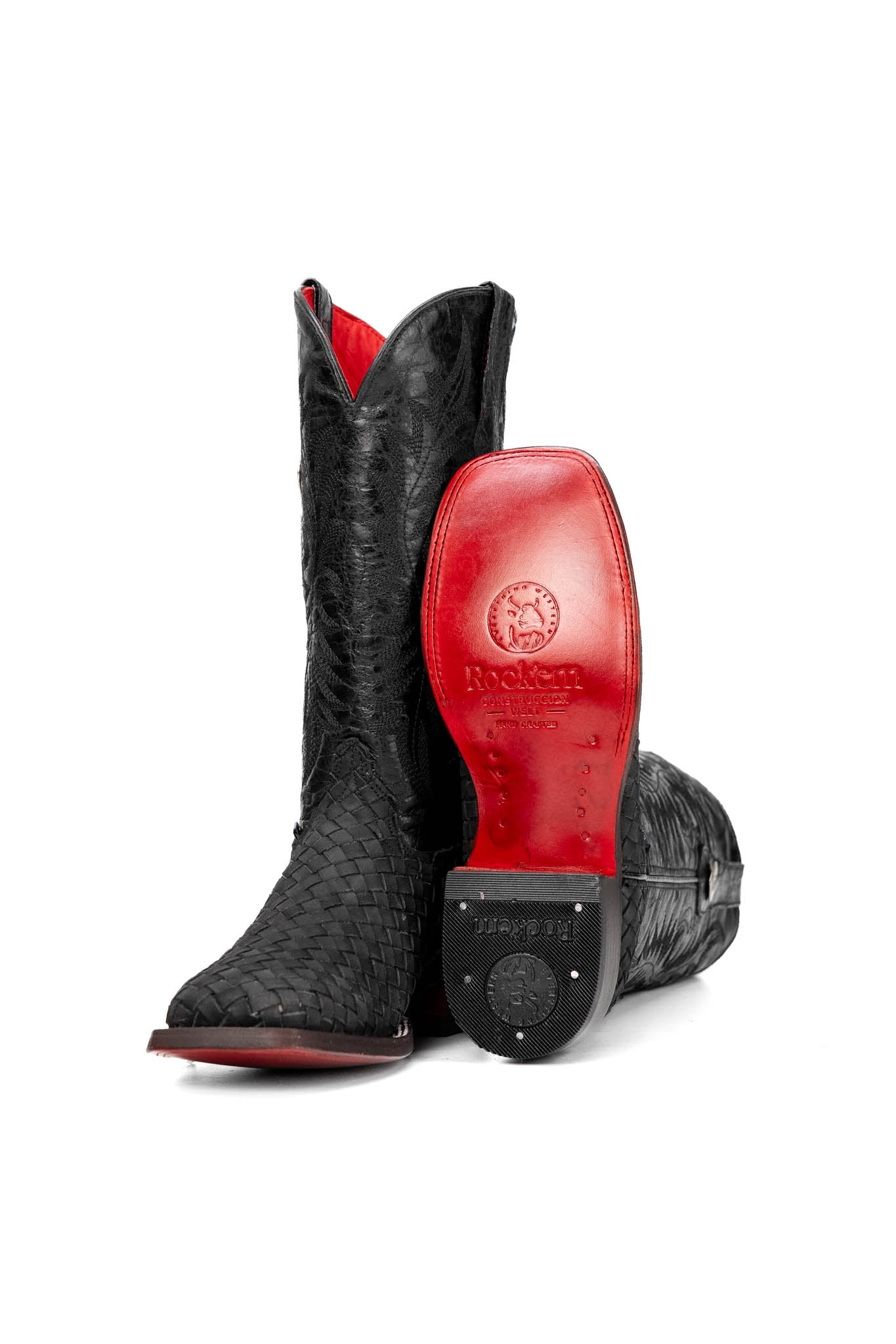 Brooklynn Woven Red Bottom Square Toe Cowgirl Boot