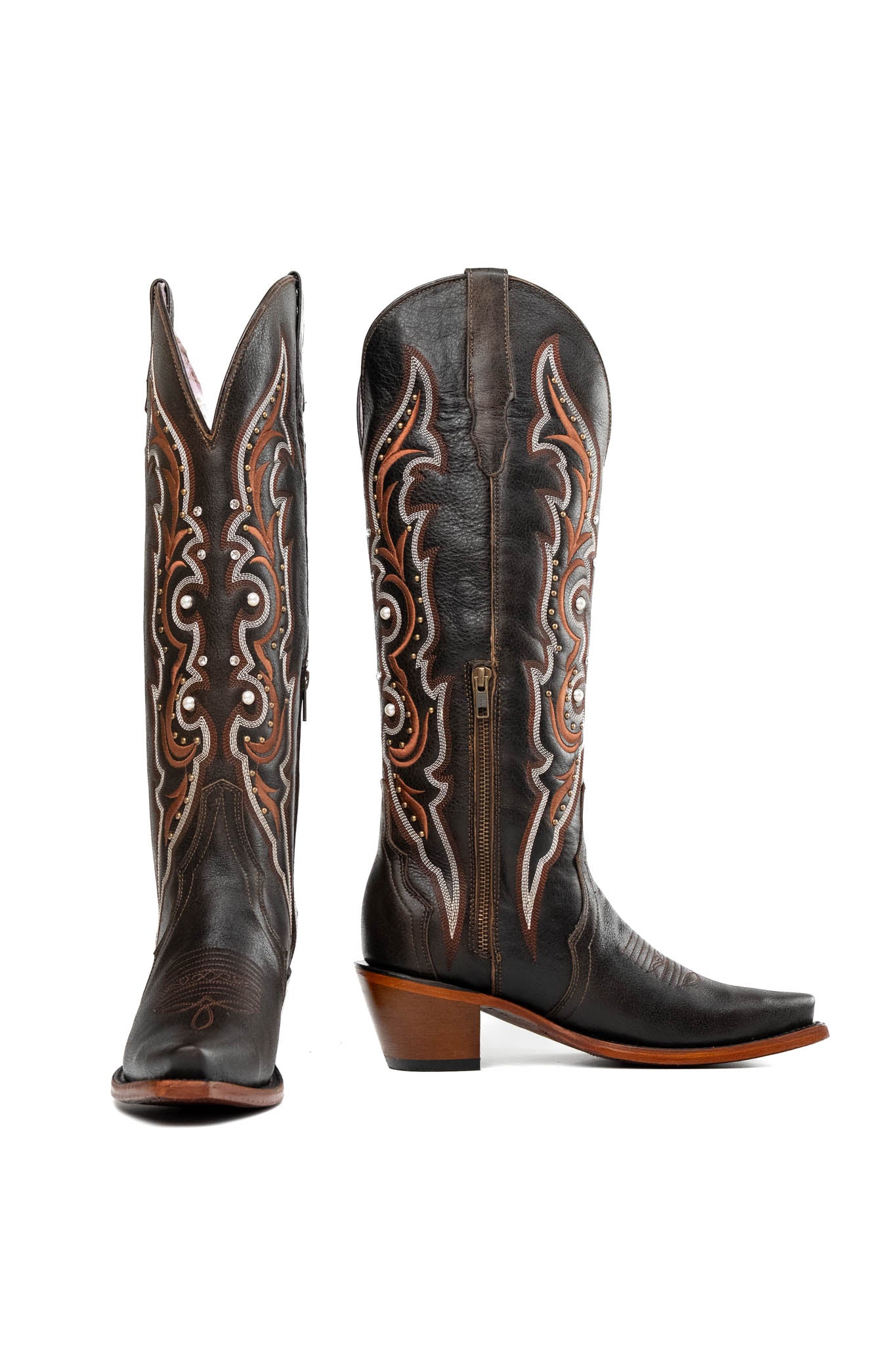 Yuli Tall Snip Toe Cowgirl Boot