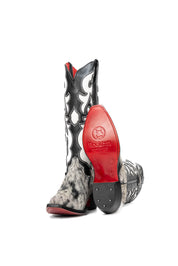 Emely Midi Cowhide Red Bottom Snip Toe Cowgirl Boot Size 6 Box OW54
