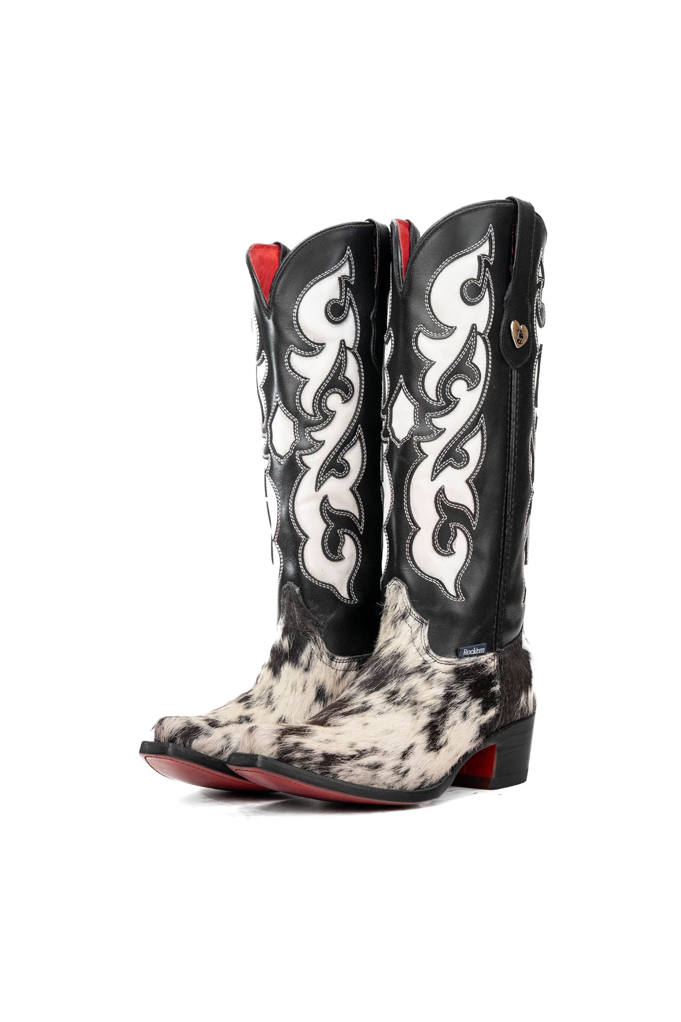 Emely Midi Cowhide Red Bottom Snip Toe Cowgirl Boot Size 9 Box OW67