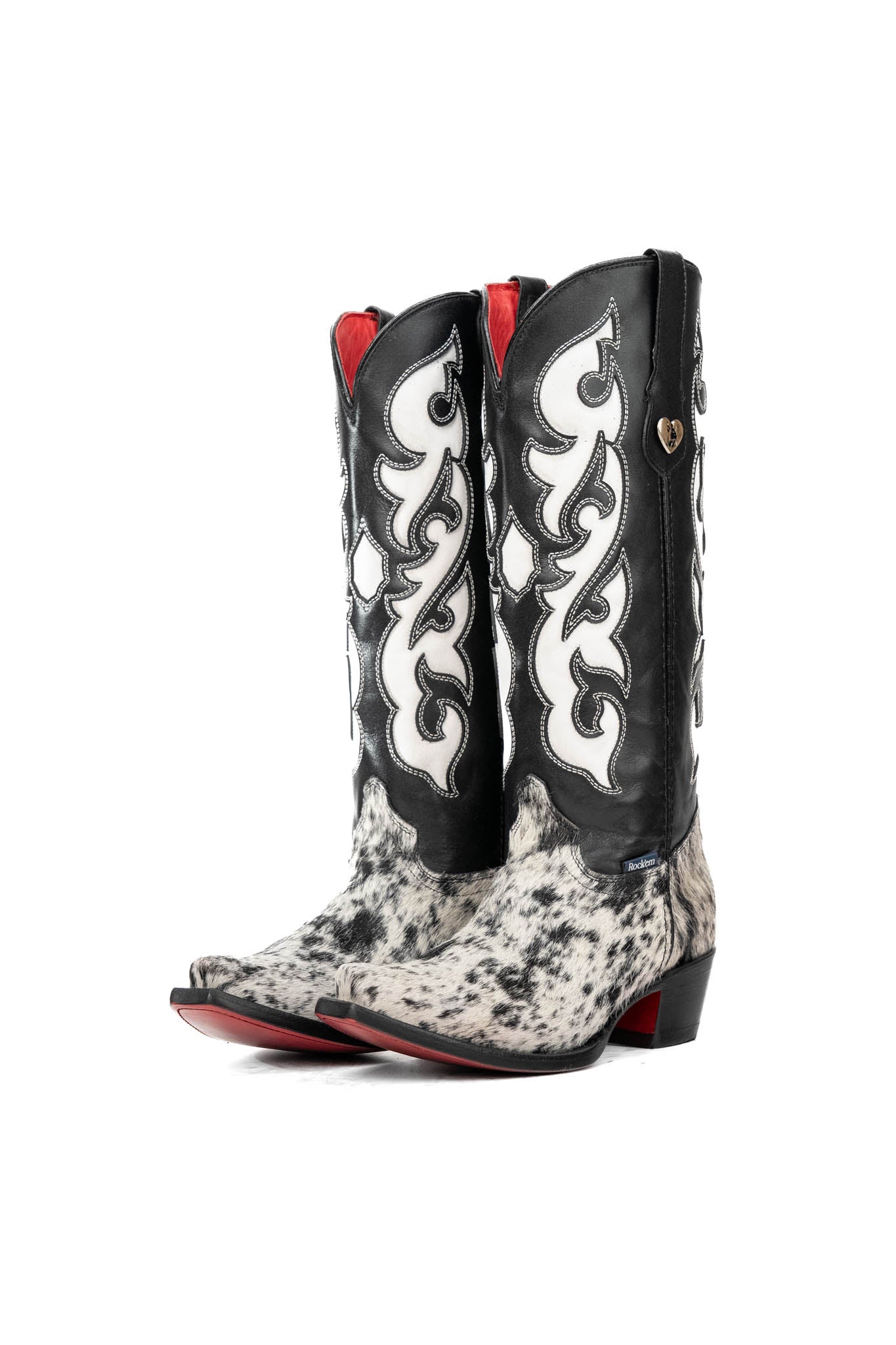 Emely Midi Cowhide Red Bottom Snip Toe Cowgirl Boot Size 10 Box OW68