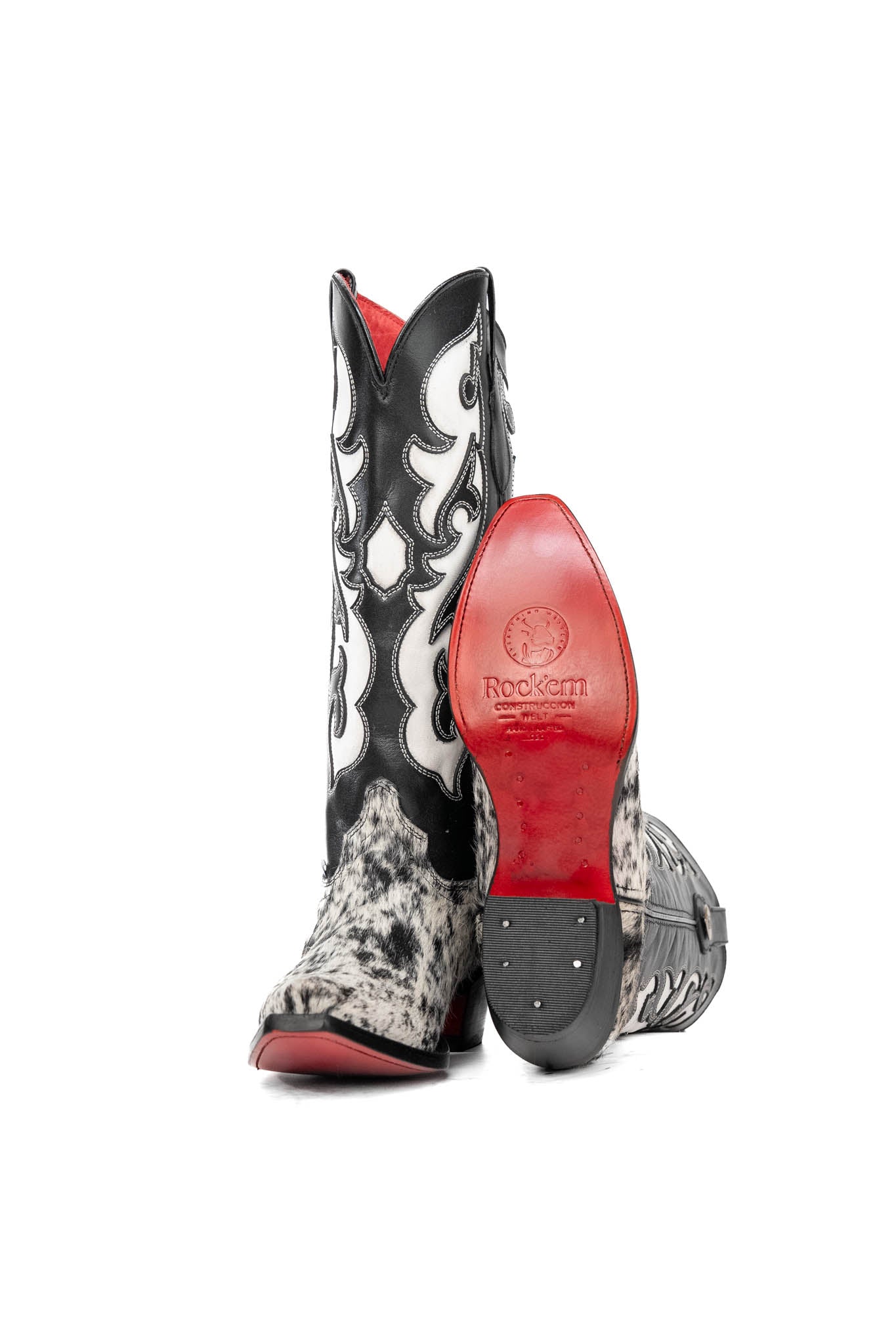 Emely Midi Cowhide Red Bottom Snip Toe Cowgirl Boot Size 10 Box OW68