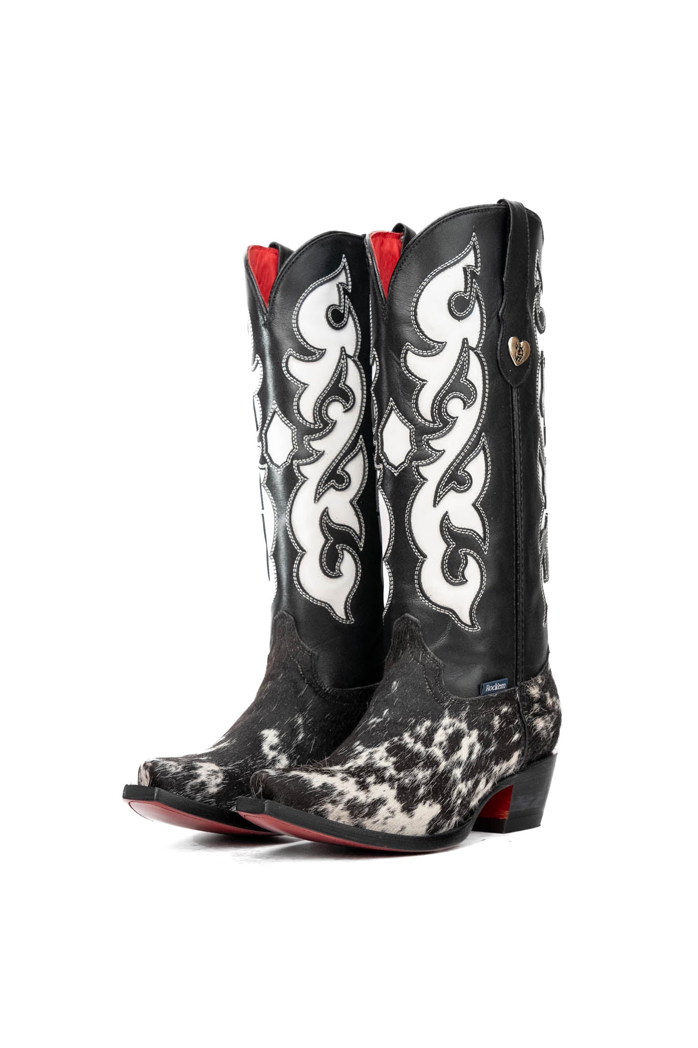 Emely Midi Cowhide Red Bottom Snip Toe Cowgirl Boot Size 10 Box OW69