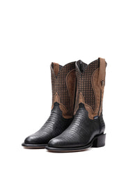 Montana Lizard Round Toe Cowboy Boot