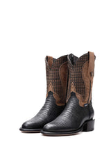 Montana Lizard Round Toe Cowboy Boot