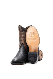 Montana Lizard Round Toe Cowboy Boot