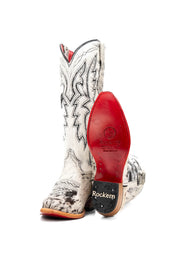 Alexa Cowhide Red Bottom Snip Toe Cowgirl Boot Size 6 Box RW42