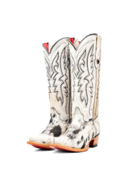 Alexa Cowhide Red Bottom Snip Toe Cowgirl Boot Size 6 Box RW43
