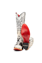 Alexa Cowhide Red Bottom Snip Toe Cowgirl Boot Size 6 Box RW43