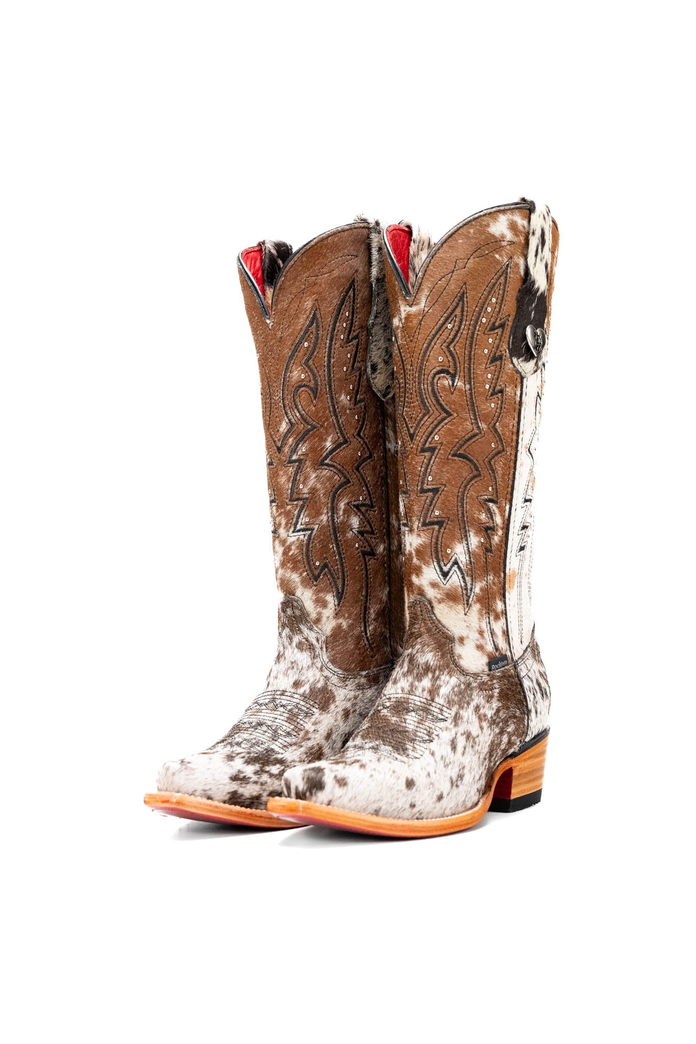 Alexa Cowhide Red Bottom Snip Toe Cowgirl Boot Size 5 Box RW38