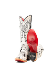 Alexa Cowhide Red Bottom Snip Toe Cowgirl Boot Size 6.5 Box RW44