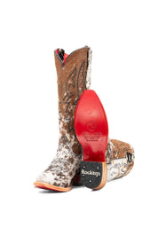Alexa Cowhide Red Bottom Snip Toe Cowgirl Boot Size 5 Box RW38