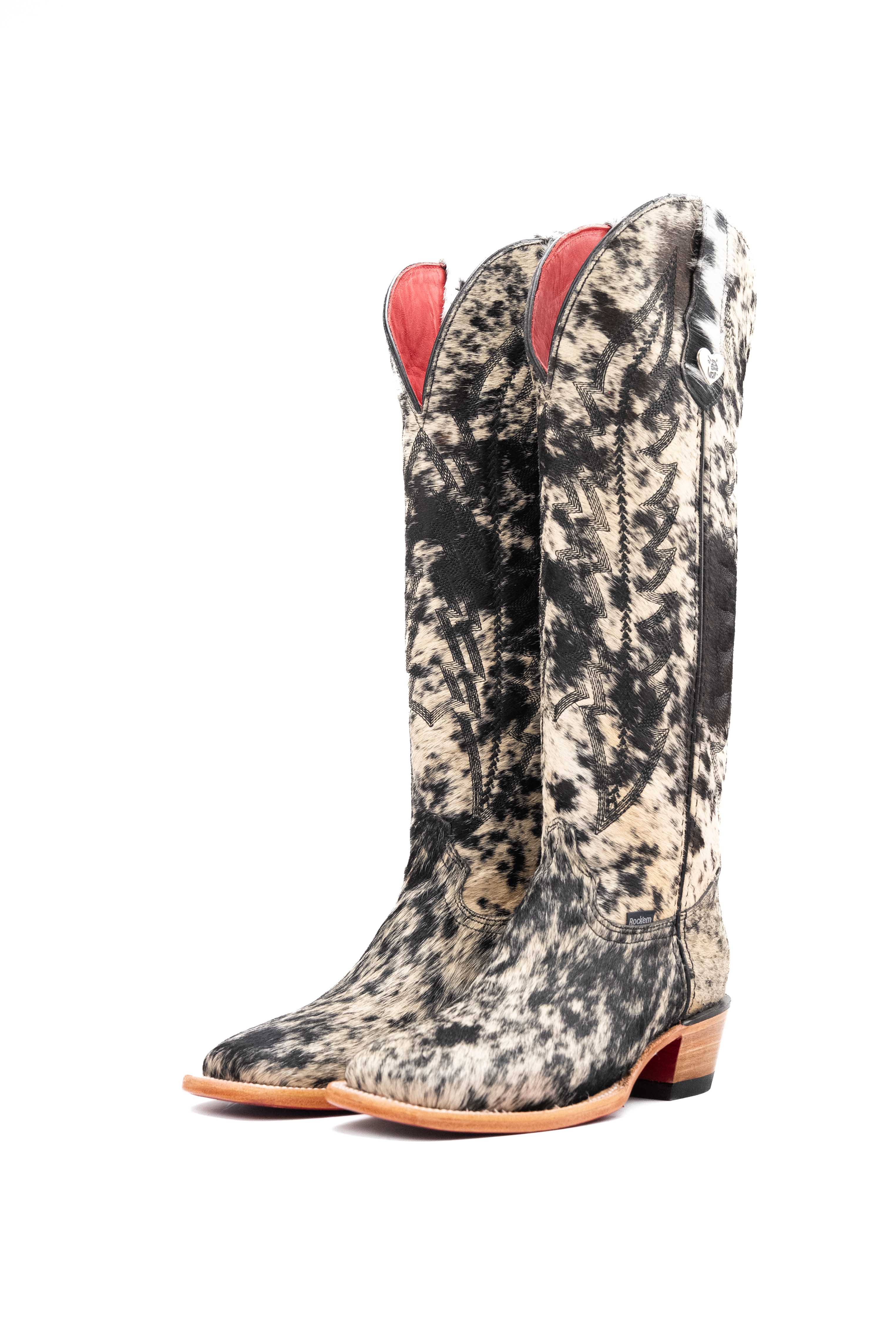 Women's Tall Red Bottom Square Toe Cowgirl Boot Size 7.5 Box PW12
