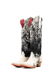 Women's Tall Red Bottom Cowhide Snip Toe Cowgirl Boot Size 7.5 Box PW42